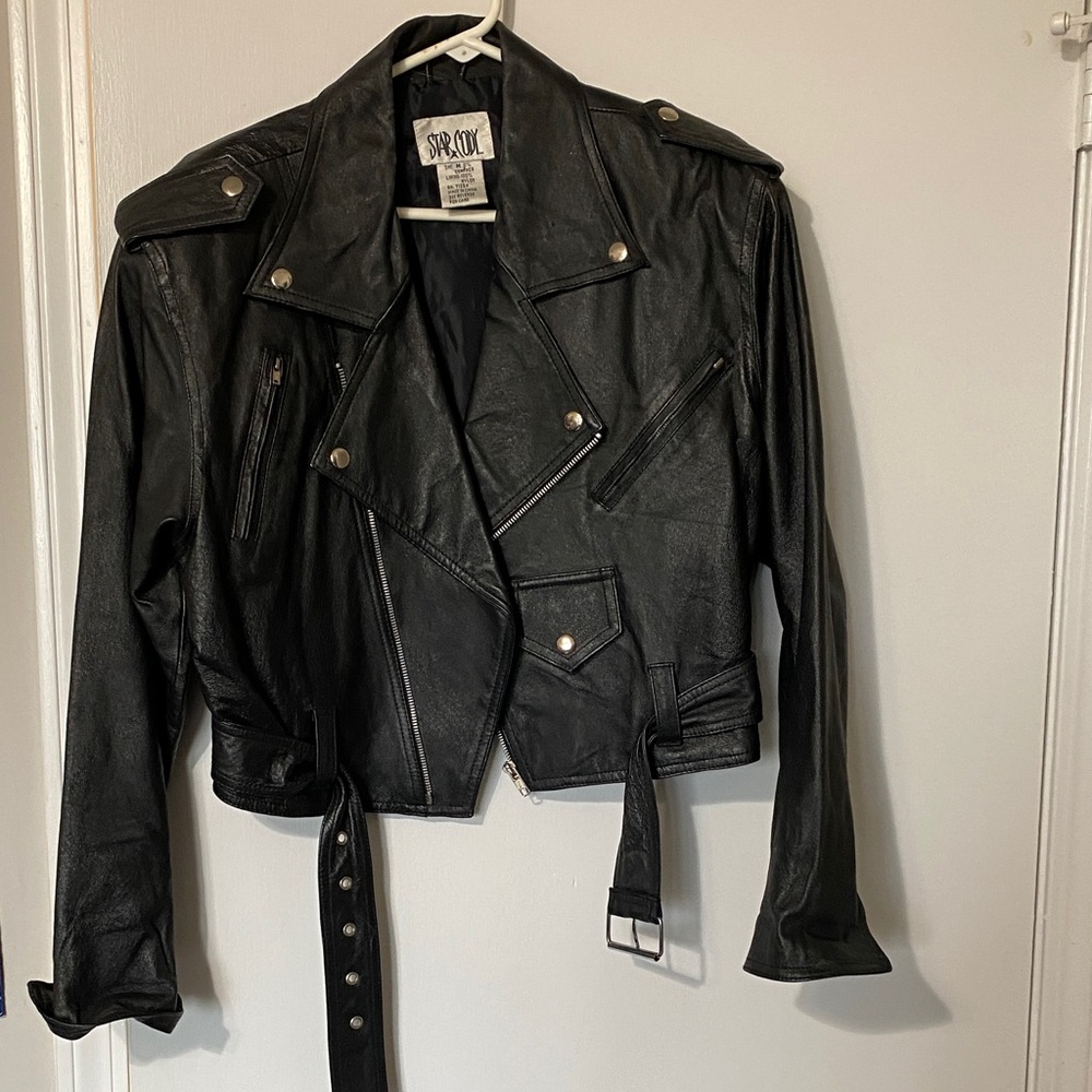 Black Leather Moto Jacket